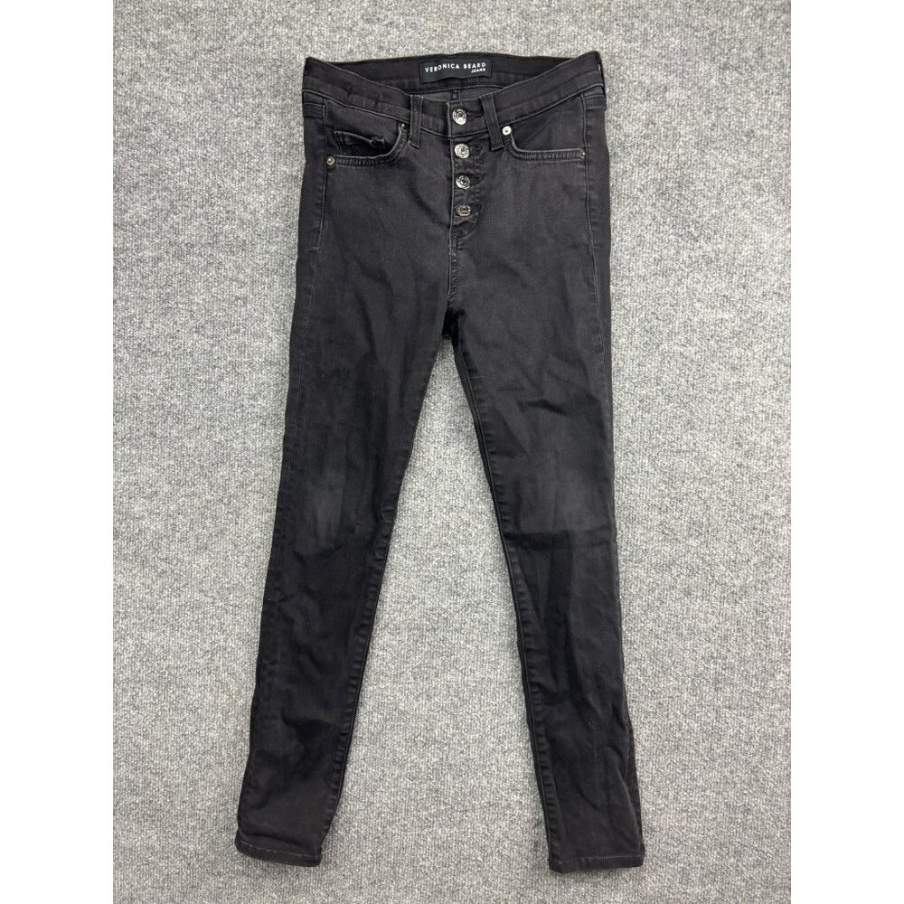Veronica Beard Jeans Womens 26 Debbie Skinny High Rise Button Fly Pants USA